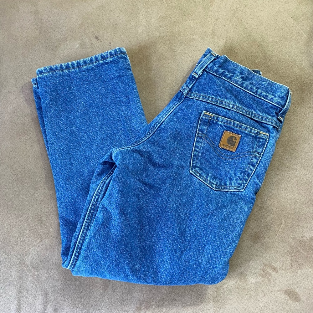 vintage fleece lined carhartt jeans